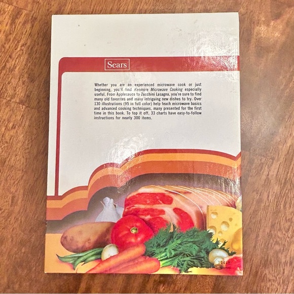 Vintage 1981 Kenmore Microwave Cooking Spiral Recipes Tips Charts Cookbook Sears - Picture 4 of 8